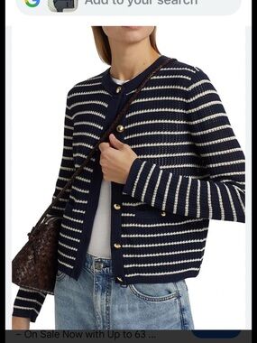 rag and bone navy and white cardigan Small (runs large)